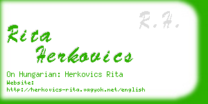 rita herkovics business card